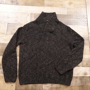 Banana Republic Ribbed Popover Shawl Sweater – Men’s Size Large – Italian Yarn